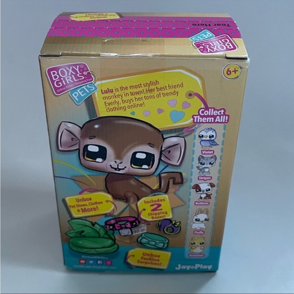 3 PIECE Boxy Girls Pets Yummies the Hamster   Lulu The Monkey   Mini Bee - Picture 6 of 8